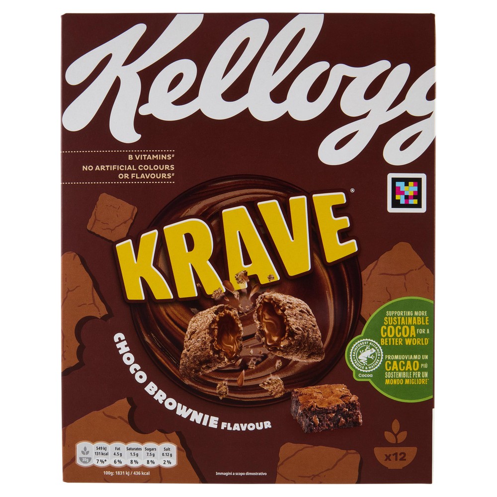 Cereali Choco Krave Brownie Ripieni Al Cioccolato Kellog's - Foto 1