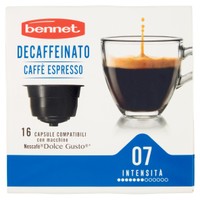 Bennet Caffè Decaffeinato Capsule Compatibili Dolce Gusto, Conf.16
