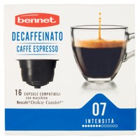 product.preview.arialabel 16 Capsule Caffè Decaffeinato Bennet Compatibili Dolce Gusto