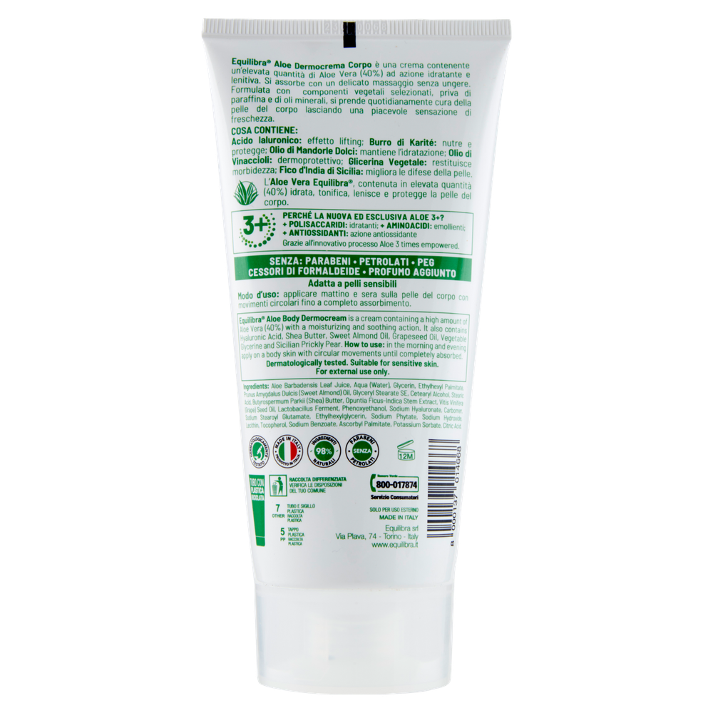 Crema Corpo Aloe Vera Equilibra - Foto 3