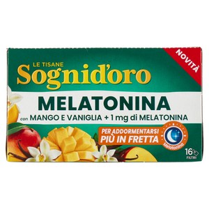 Tisana Con Melatonina (1mg), Mango E Vaniglia Bustine 16x2g Sognid'oro - Foto 1