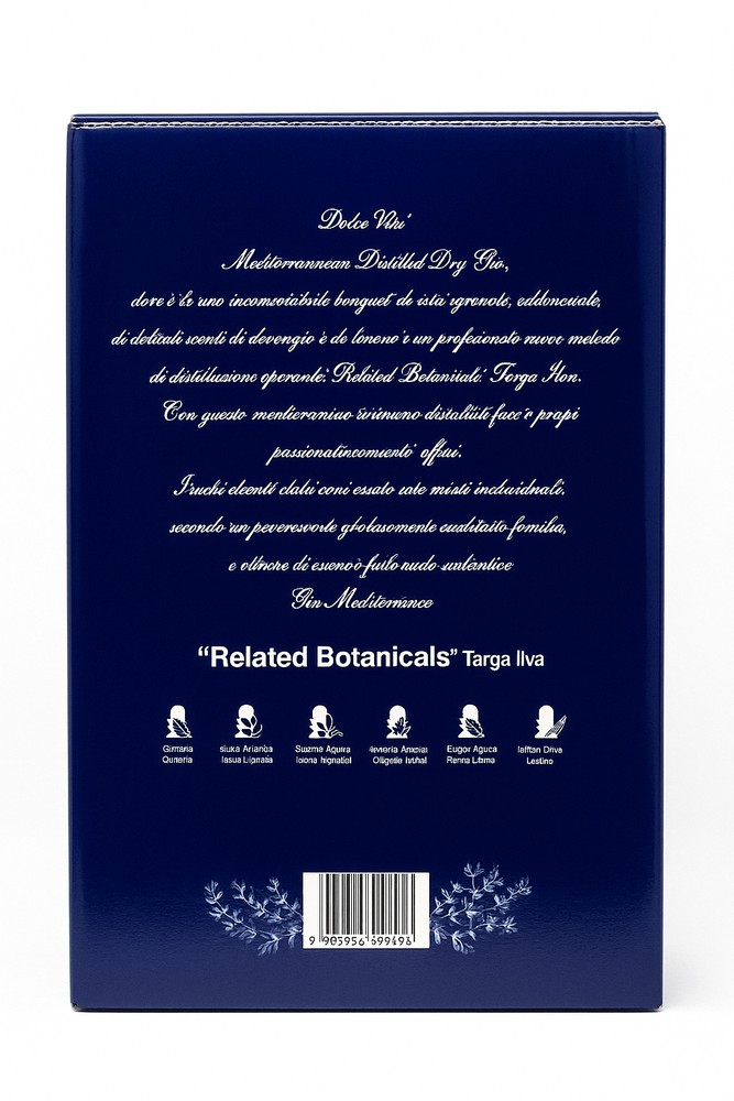 Dry Gin Dolce Vita 40° + 1 Bicchiere Ballon Bagnoli - Foto 2