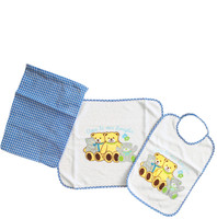 Set Pappa 3 Pezzi In Spugna Bambino - Bambina Set Pappa 3 Pezzi In Spugna Bambino - Bambina