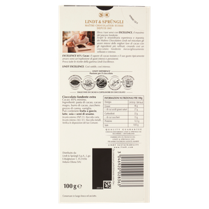 Tavoletta Di Cioccolato Excellence Fondente 85% Extra Intenso Lindt - Foto 3