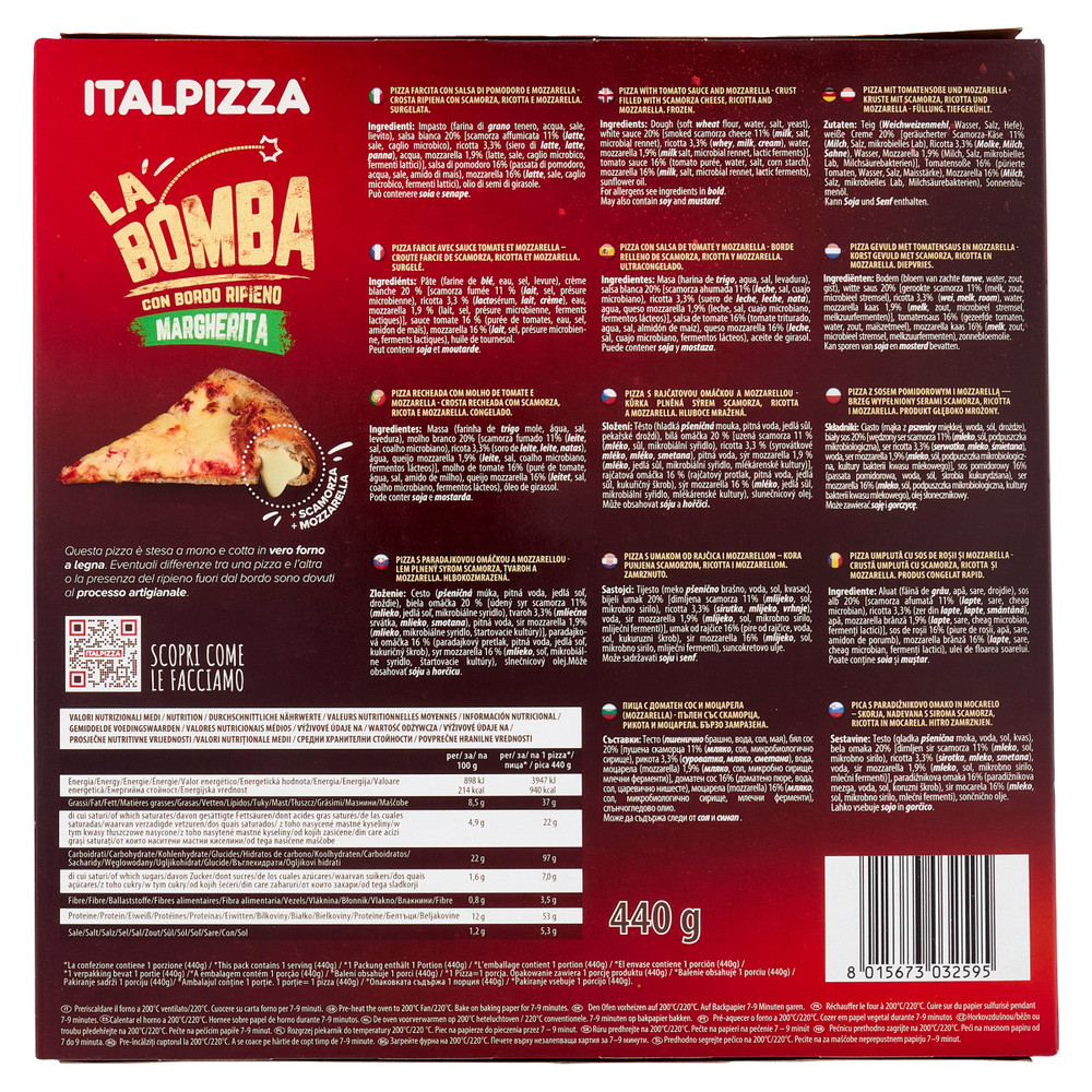Pizza Margherita La Bomba 440g Italpizza - Foto 3