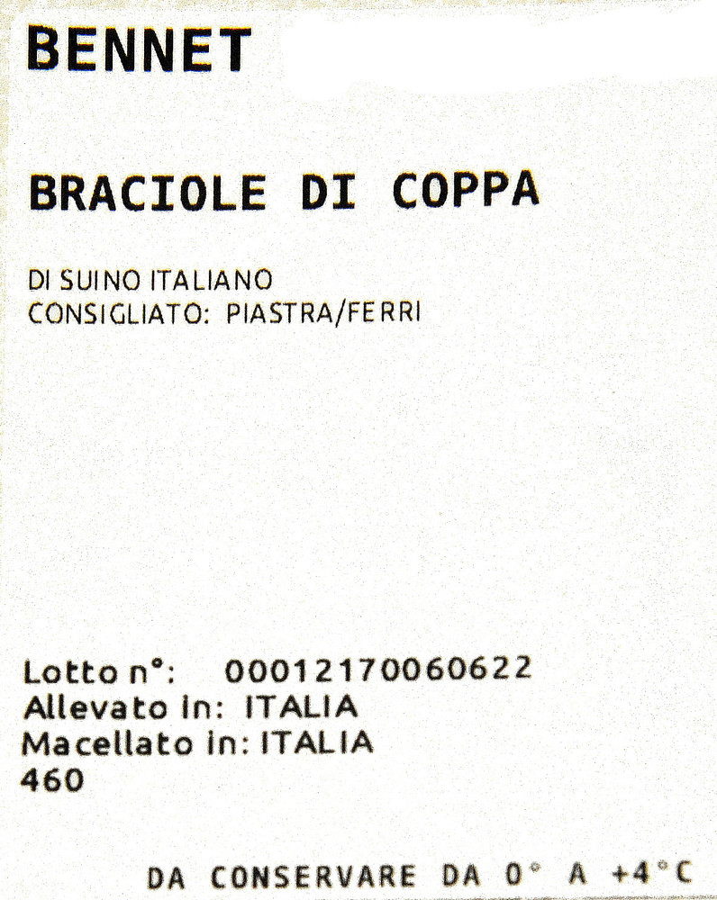 Braciole Di Coppa Suino Italiano Filiera Valore Bennet - Foto 3