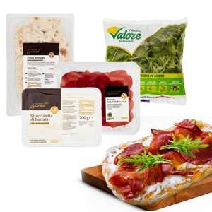 Pinsa Romana Con Bresaola Valtellina Igp, Stracciatella e Rucola - Foto 1