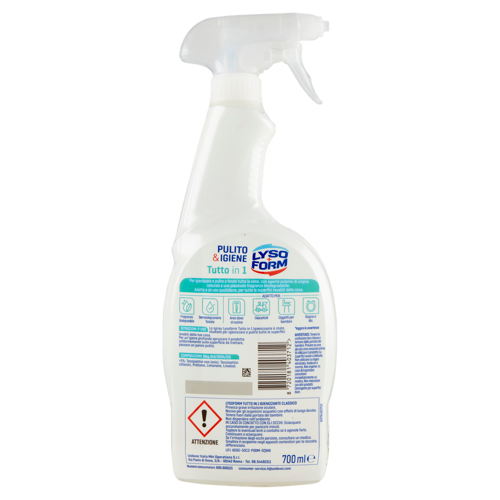 Detergente Multisuperficie Tuttoin1 Spray Lysoform - Foto 3
