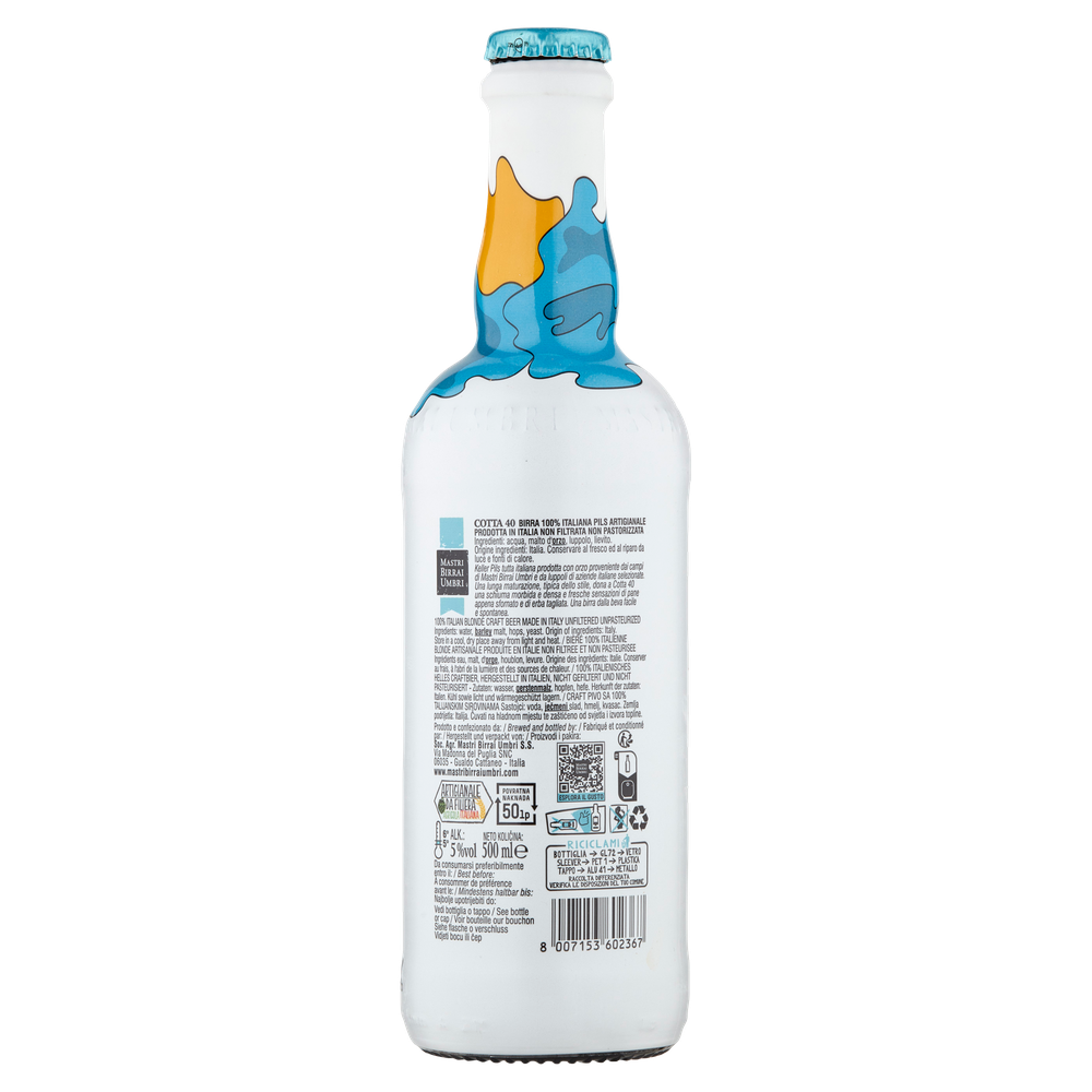 Birra Cotta 40 Pils Artigianali 500 Ml