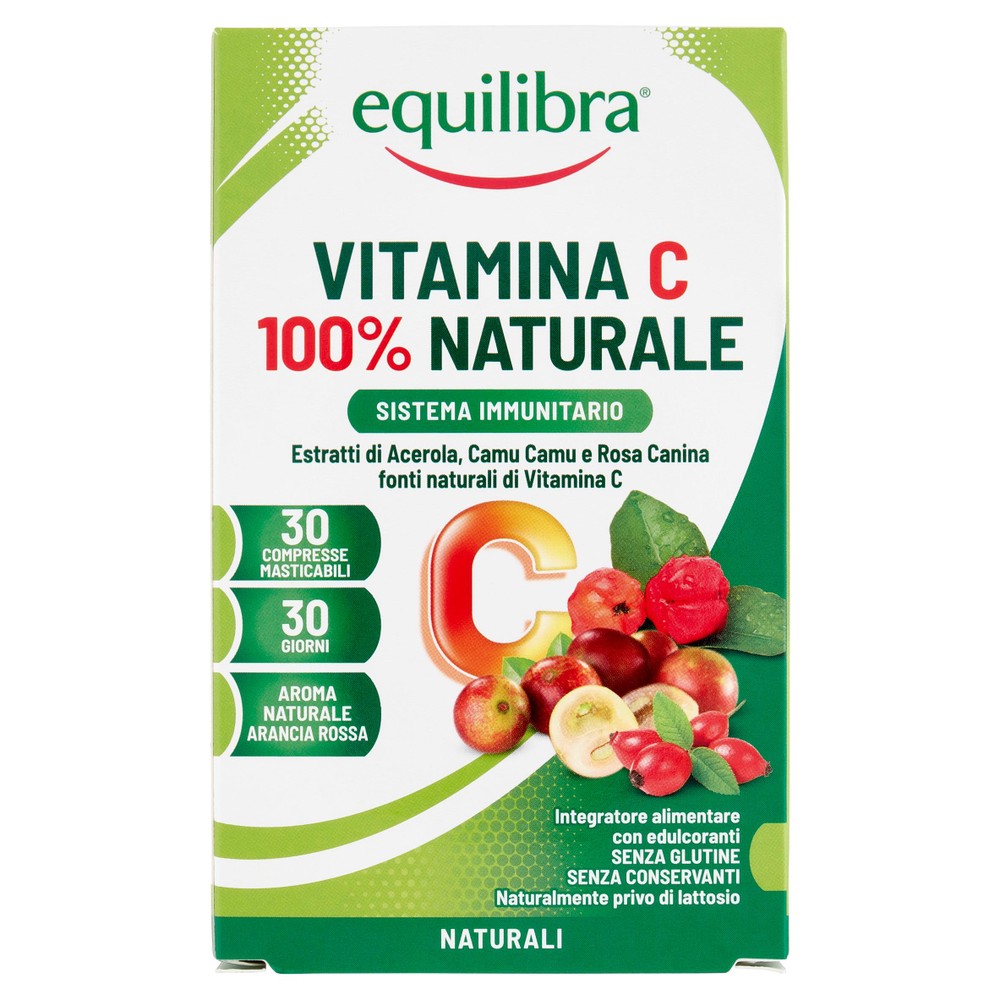 Vitamina C 100% Naturale Equilibra, 30 Compresse Masticabili - Foto 1