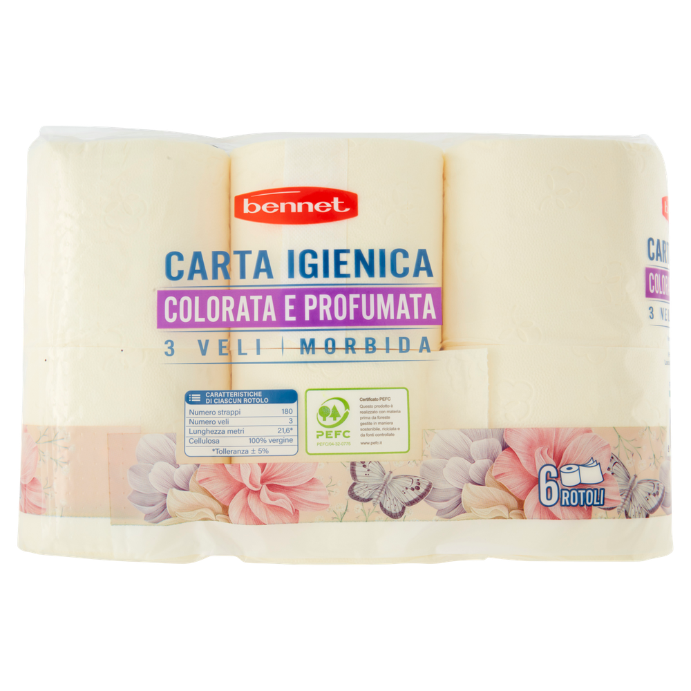 Carta Igienica 2 Veli Profumata Gialla Bennet - Foto 3