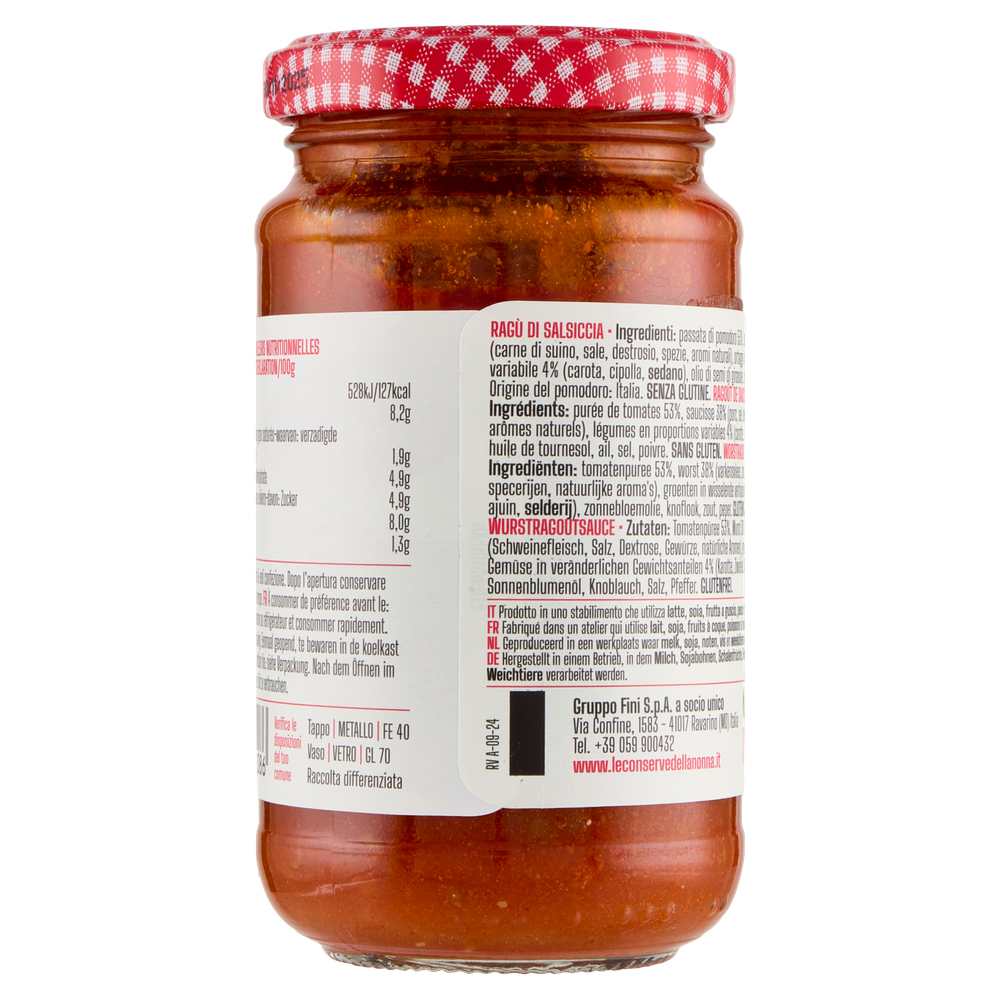 Ragu' Di Salsiccia Le Conserve Della Nonna - Foto 3