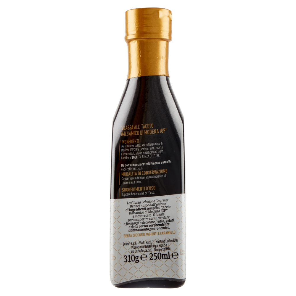 Glassa Di Aceto Balsamico Di Modena Igp Selezione Gourmet Bennet - Foto 2