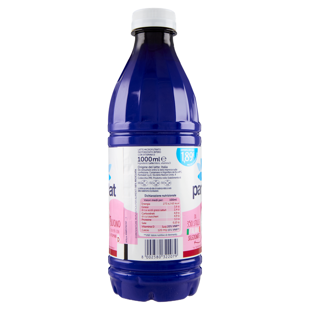 Latte Dura Di Piu' Intero Blu Premium Parmalat - Foto 2