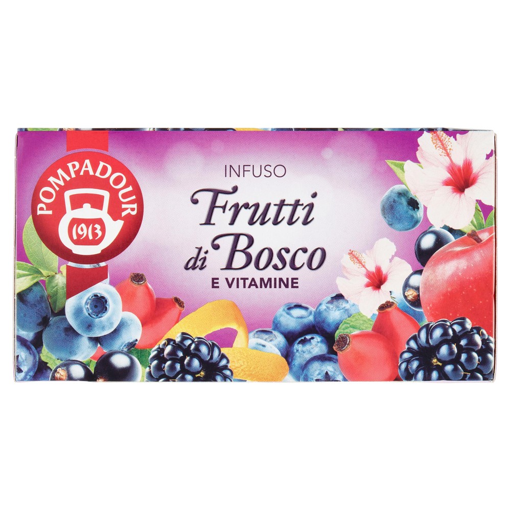 Infuso Frutti Di Bosco E Vitamine Senza Teina Bustine 20x3g Pompadour - Foto 1