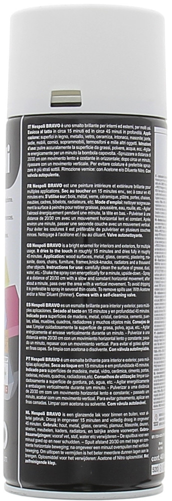 Spray Acrilico Brillante Bianco Opaco Nespoli Ml.400