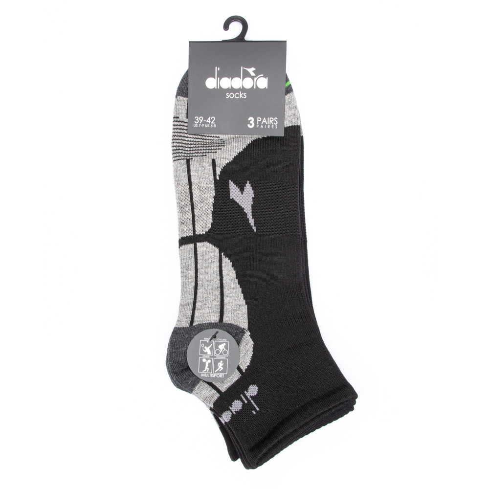Calze Quarter Uomo Multisport 39/42 Nero Conf Da 3 Diadora - Foto 1