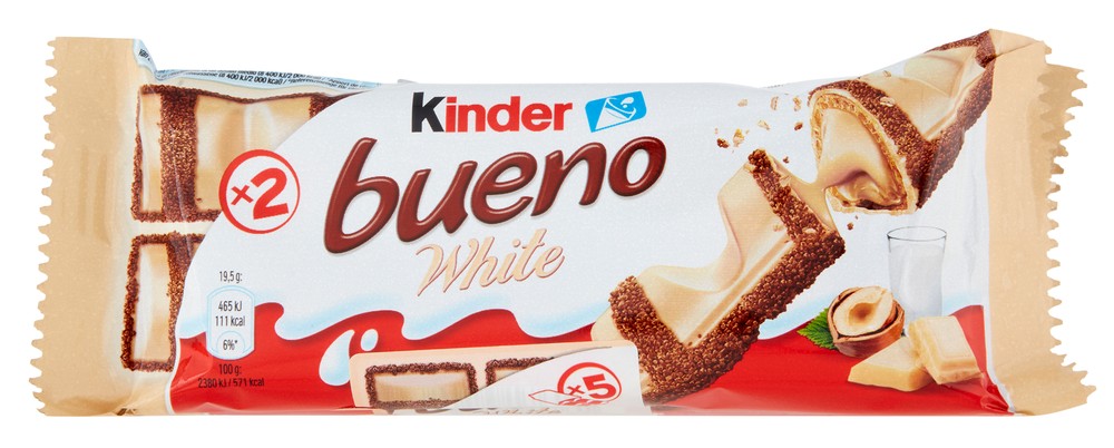 Wafer Kinder Bueno White Al Cioccolato Bianco E Nocciole Kinder - Foto 1