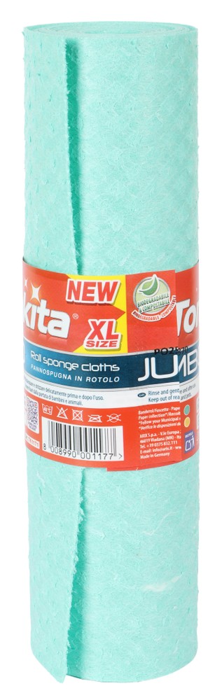 Panno Spugna A Strappo Jumbo Roll Pz.12 Colori Assortiti Tonkita - Foto 3