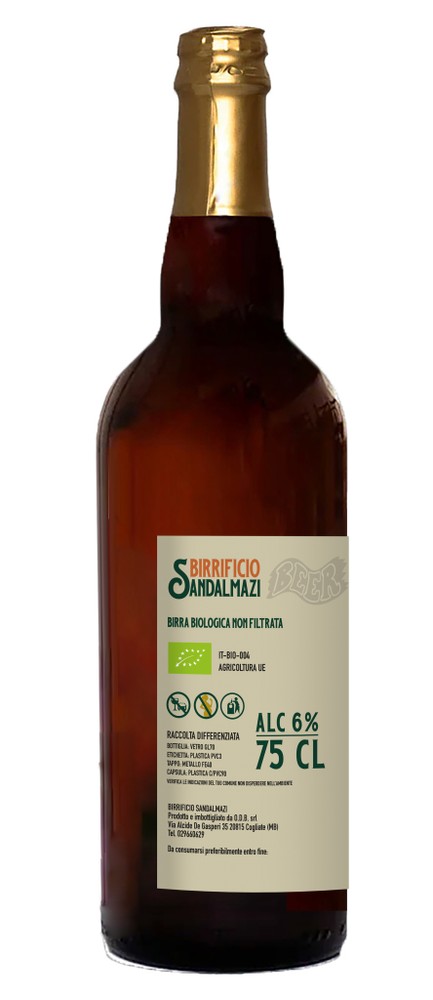 Birra Bio Non Filtrata Amber Ale Birrificio Sandalmazi - Foto 2