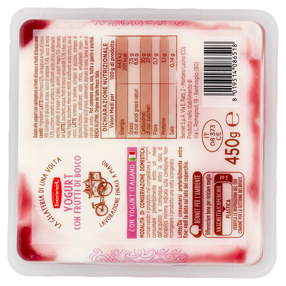Vaschetta Gelato Allo Yogurt Con Frutti Di Bosco Bennet - Foto 3
