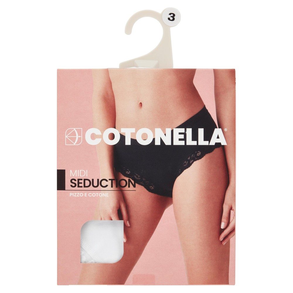Slip Midi Donna Con Pizzo Taglia 3 Bianco Cotonella - Foto 1