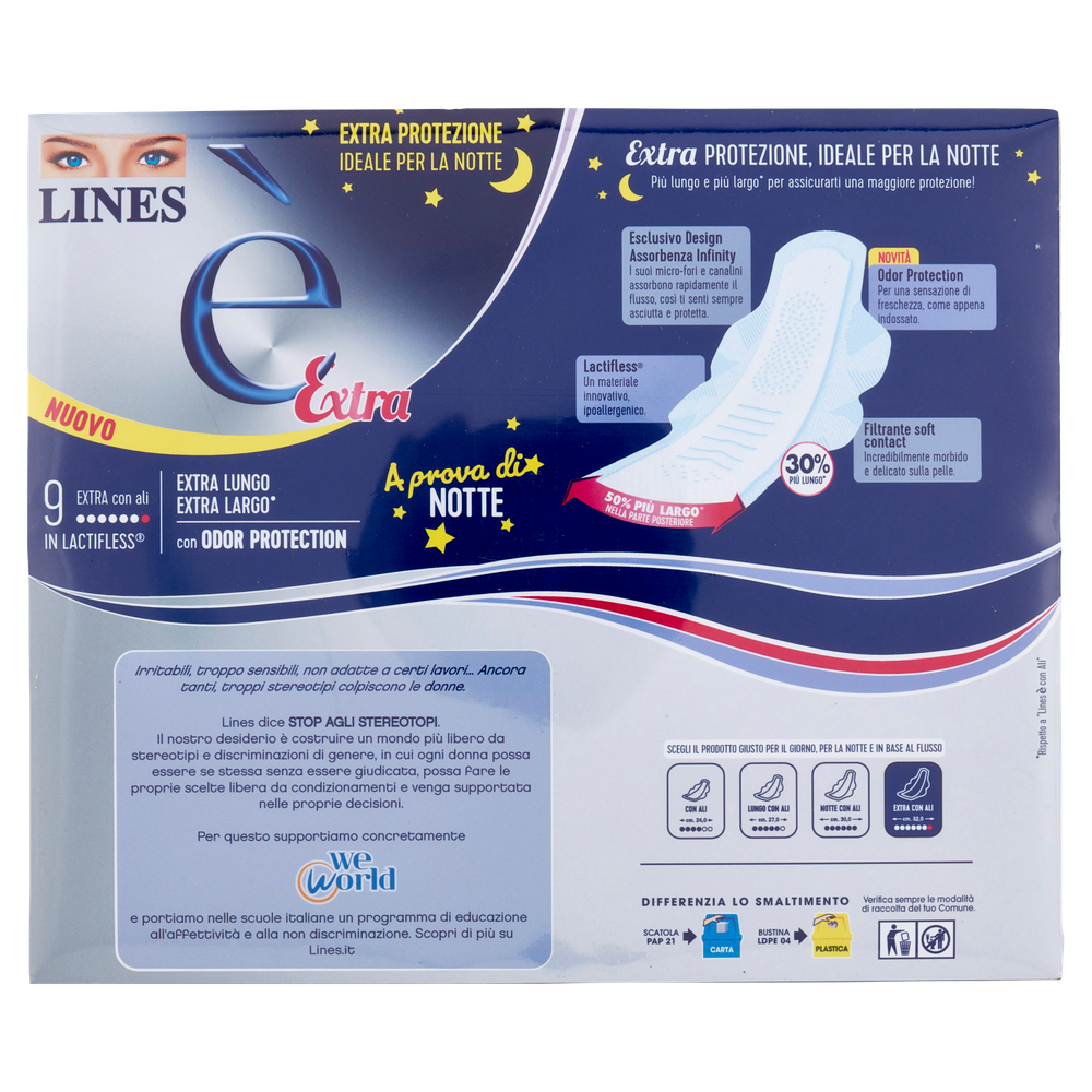 36 Assorbenti Con Ali Extra Quadri Lines E' - Foto 3