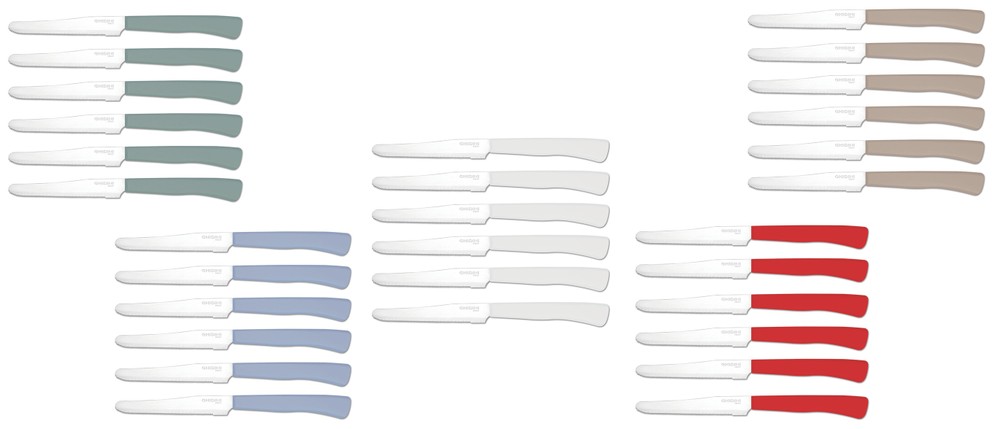 Set 6 Coltelli Tavola Daily Ghidini Colori Assortiti - Foto 2