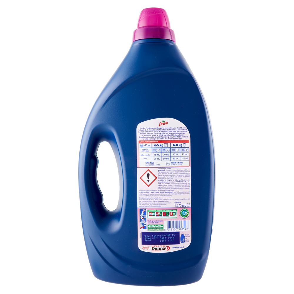 Detersivo Liquido Per Lavatrice Color Bio Presto 35 Lavaggi - Foto 3