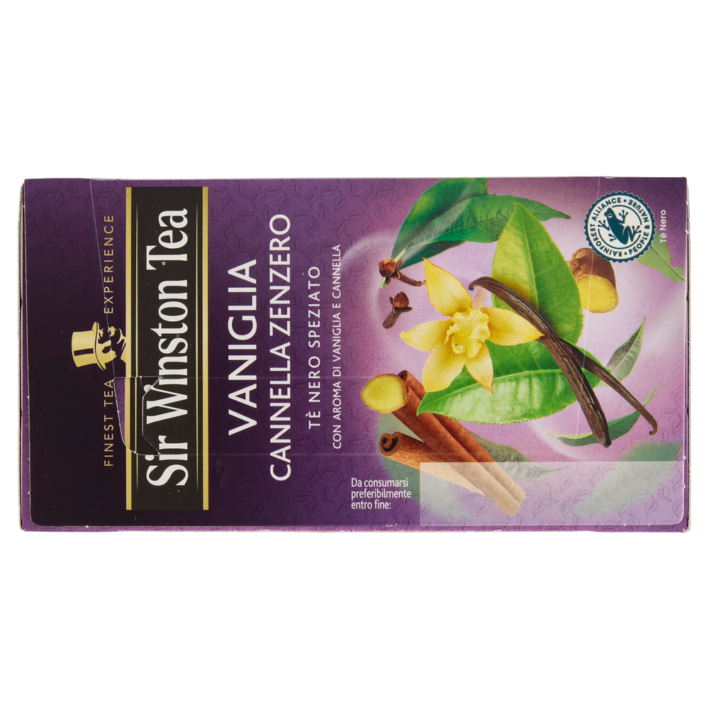Tè Nero Vaniglia, Cannella E Zenzero 20x2g Bustine Sir Winston Tea - Foto 3