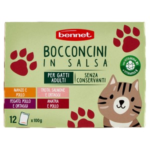 12 Buste Bocconcini Per Gatti In Salsa Bennet - Foto 1