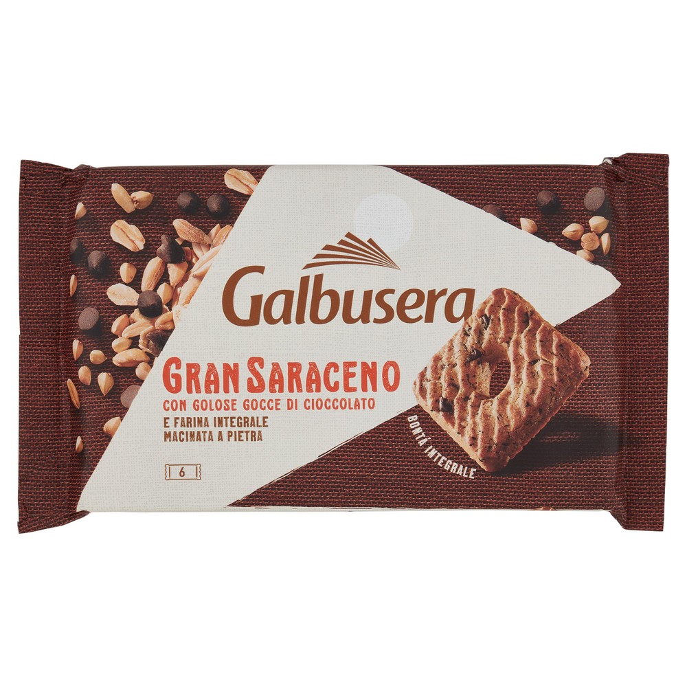 Biscotti Gran Saraceno Integrali Con Cioccolato 6x43,3g Galbusera - Foto 1