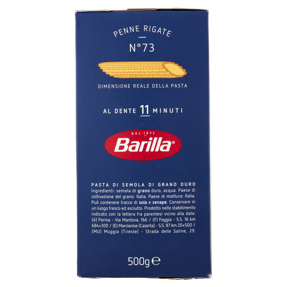 Pasta Penne Rigate N.73 100% Grano Italiano Barilla - Foto 2
