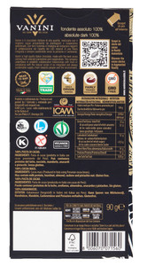 Tavoletta Vanini Bagua Fondente 100% - Foto 3