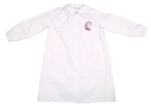 Grembiule Scuola Bambina 7 Anni Bianco Ricamo Unicorno - Foto 1