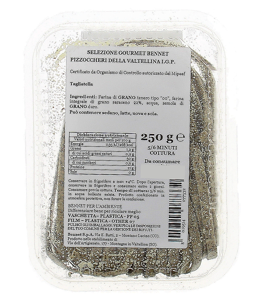 Pizzoccheri Della Valtellina Igp Selezione Gourmet Bennet - Foto 2