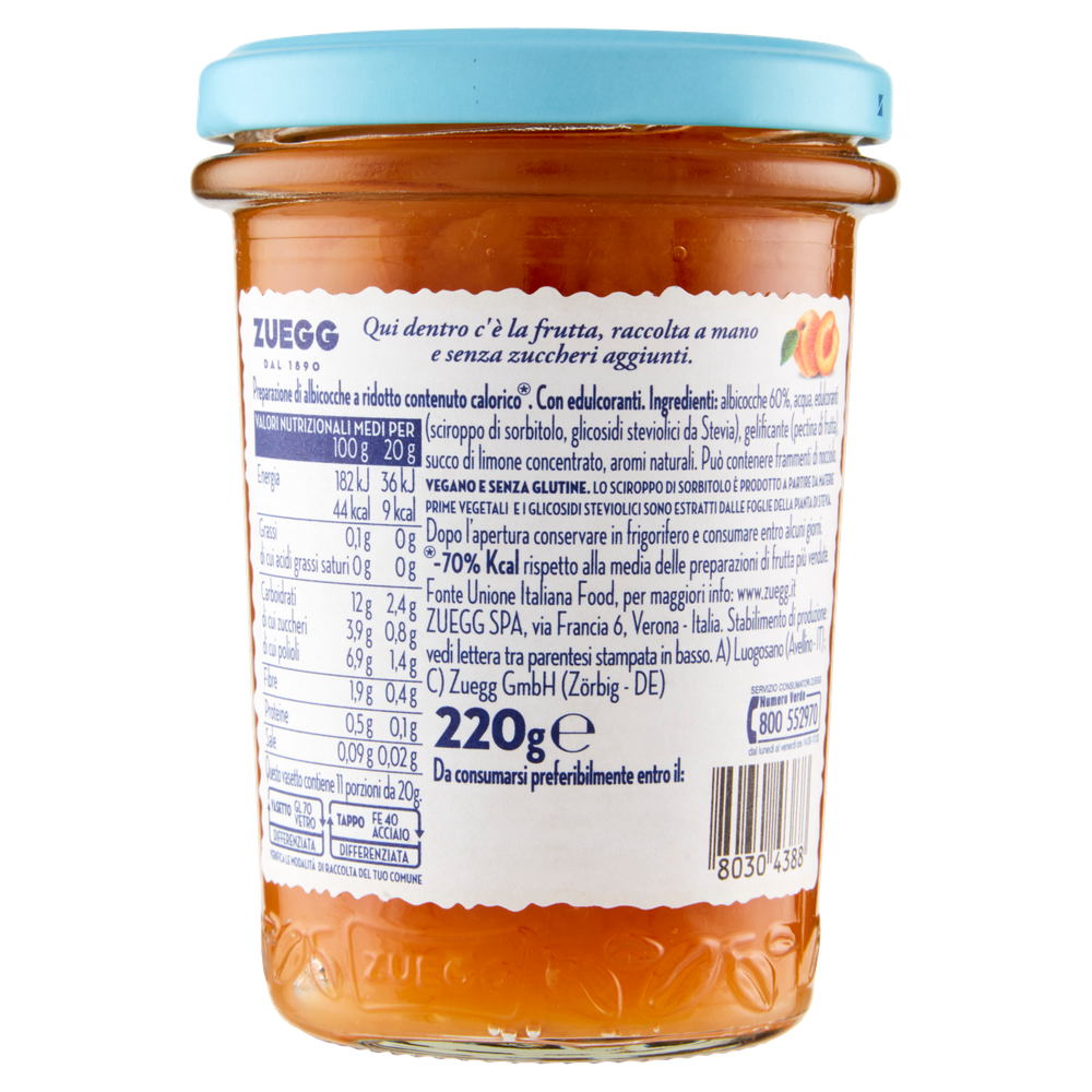 Zuegg Zero Zuccheri Aggiunti Albicocca