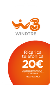 Wind Tre Ricarica Virtuale 20 Euro - Foto 1