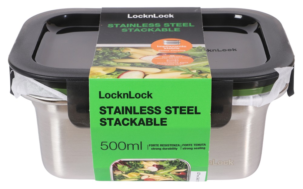 Contenitore Rettangolare In Acciaio Inox Adatto Al Microonde Lock&Lock - Foto 2