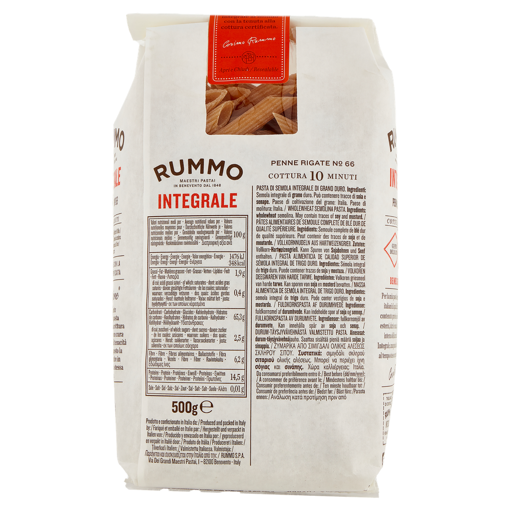 Pasta Penne Rigate Integrali N.66 Rummo - Foto 3