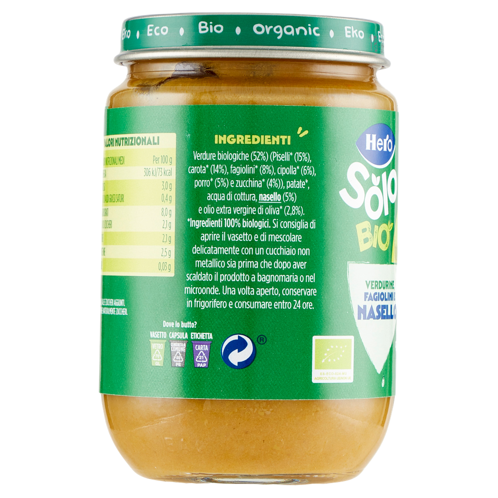 Omogeneizzato Verdure Con Nasello Bio Hero Solo - Foto 2
