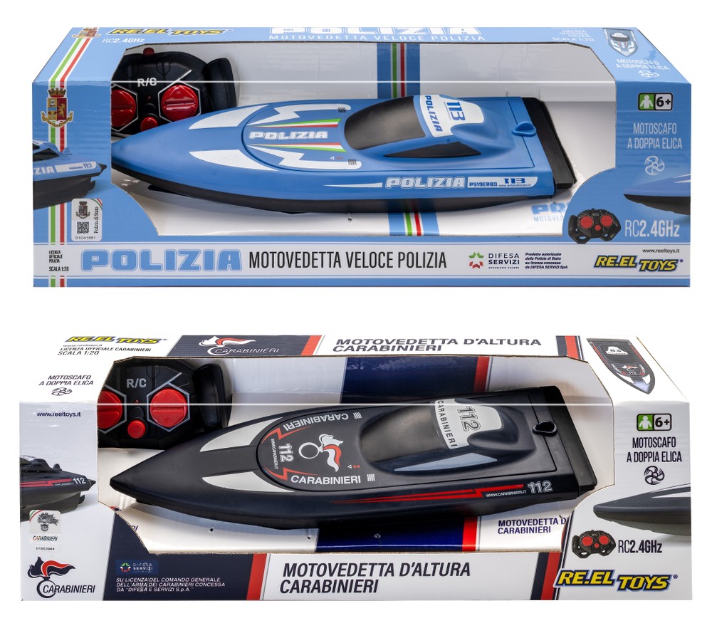 Battello Rc 2.4ghz, Licenza Ufficiale Polizia O Carabinieri Re.El Toys - Foto 1