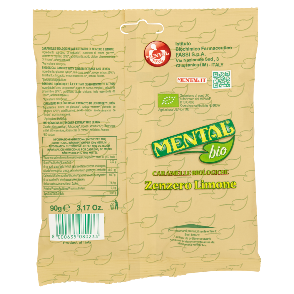 Caramelle Biologiche All'estratto Di Zenzero E Limone Bio Mental - Foto 3