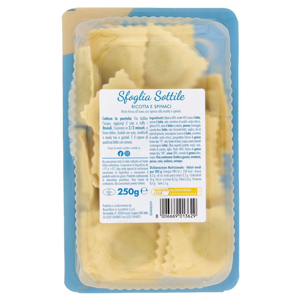Ravioli Ricotta E Spinaci Sfoglia Sottile - Foto 3
