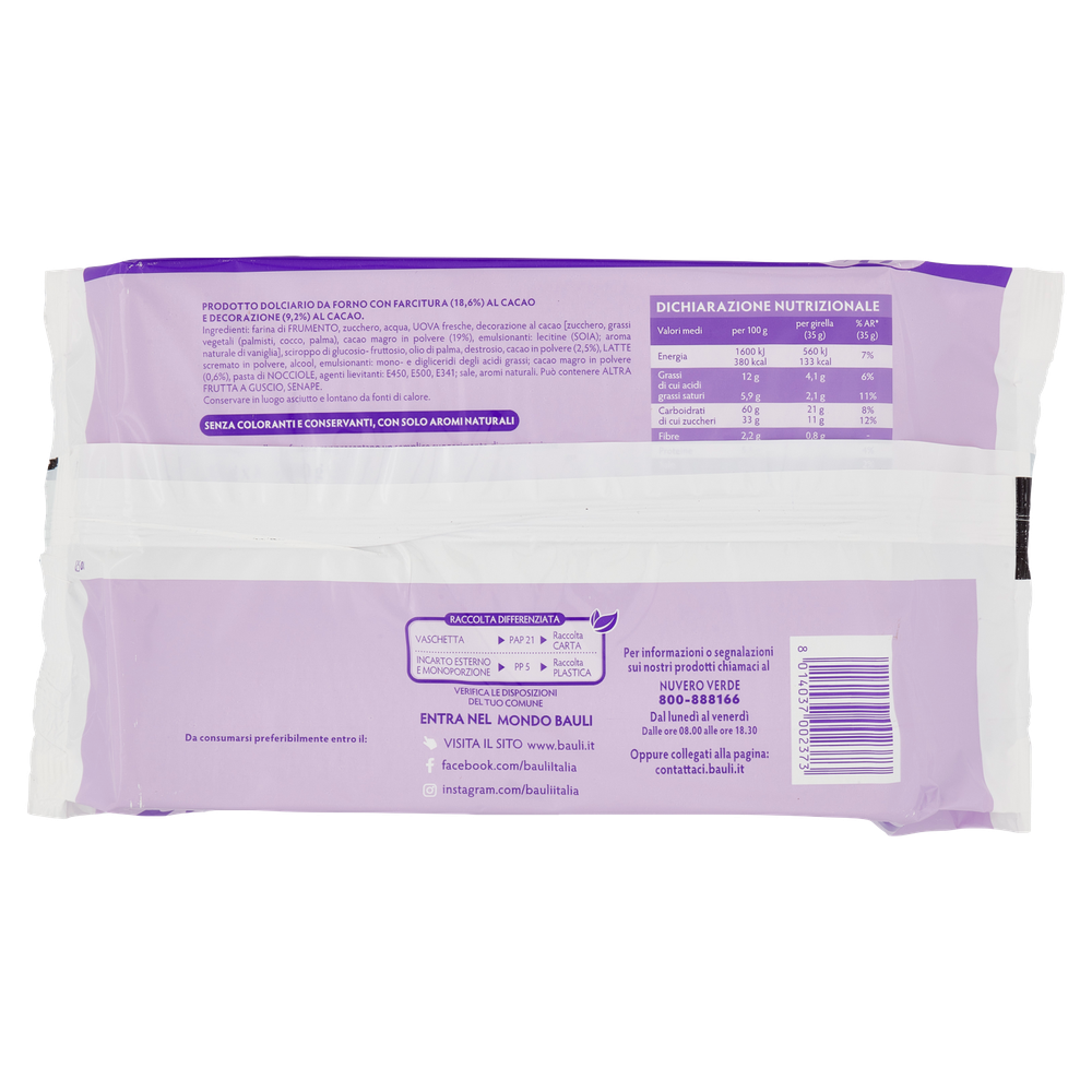 Merendine Girella Al Cacao 8x35g Bauli - Foto 3