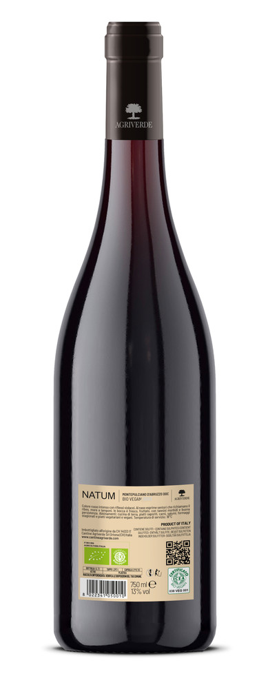 Montepulciano D'abruzzo Doc Bio Natum Agriverde - Foto 2