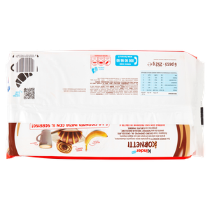Merendine Kornetti Cornetti Con Crema Di Cioccolato 6x42g Kinder - Foto 3