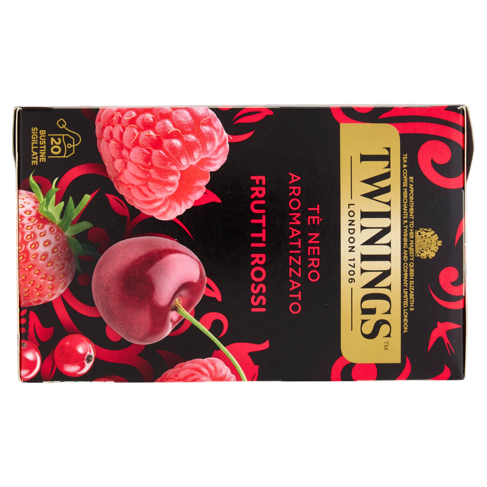 Tè Nero Ai Drutti Rossi Fragola Ciliegia Ribes Lampone 20x2g Twinings - Foto 3