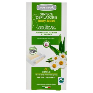 Strisce Depilatorie Body/Bikini Aloe Vera E Camomilla Bio Bennet - Foto 1
