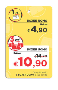 Boxer Uomo 6 Grigio Melange Scuro Delinea